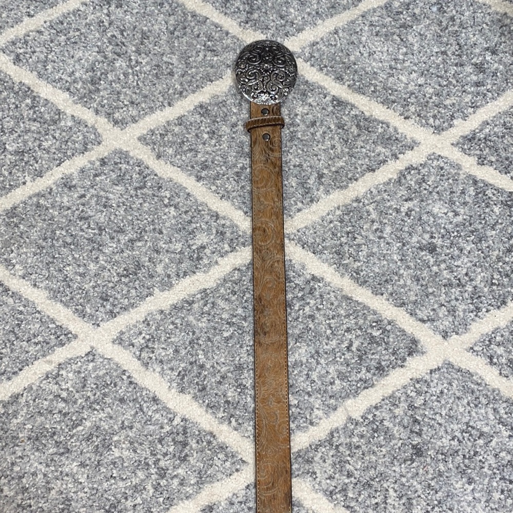 Ariat Scroll Hair-On Belt